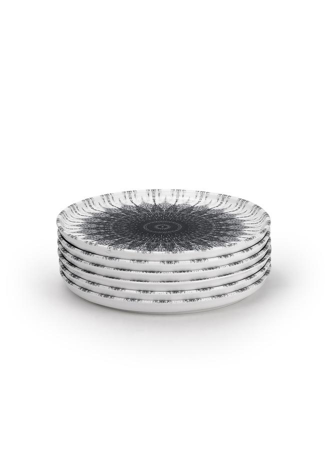 EDESSA Set Of 6 - Cosmo 20Cm Ceramic Dessert Plate, Multicolor - Image 1